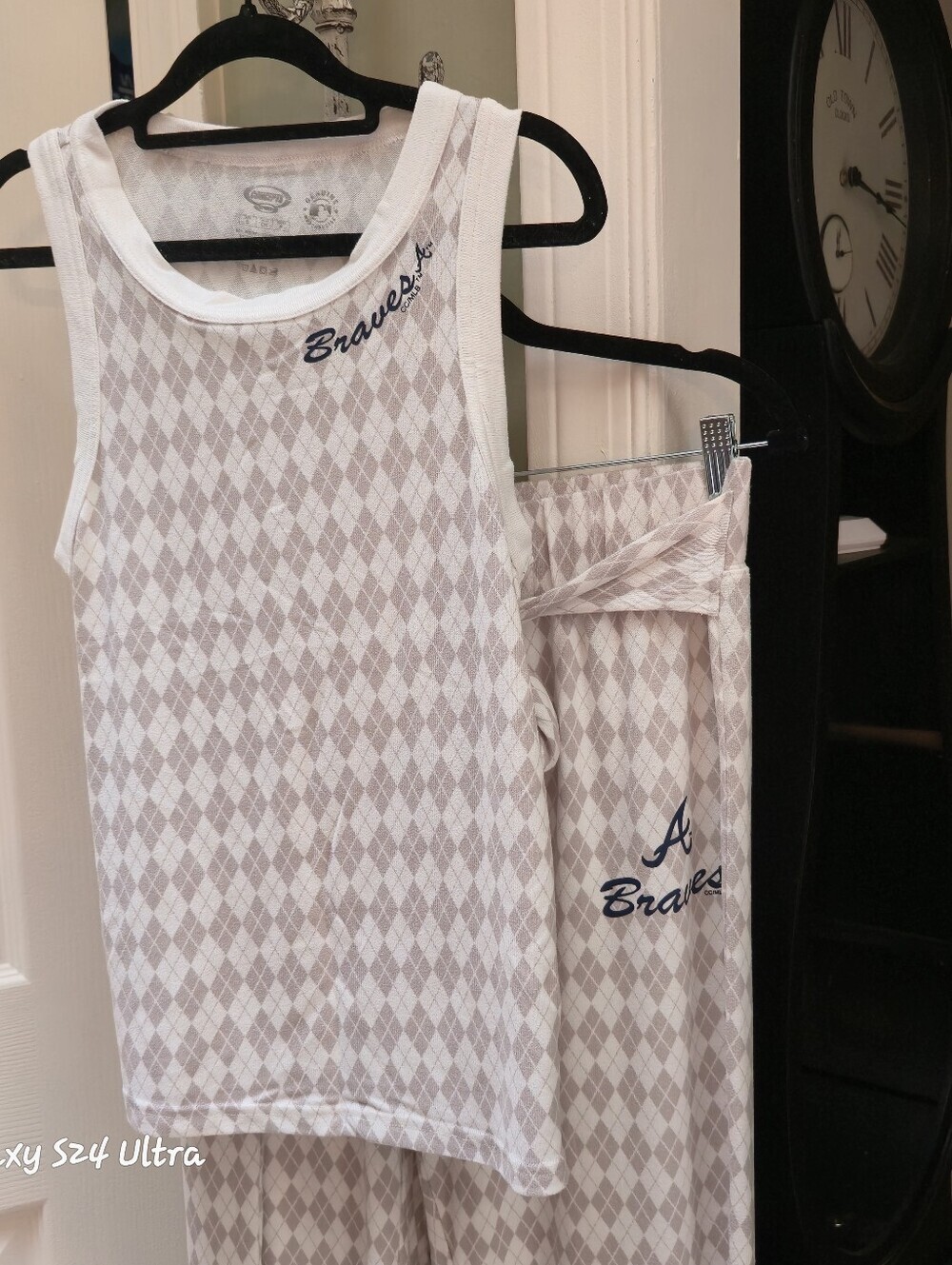 MLB Gray Diamond Pattern PJ Set